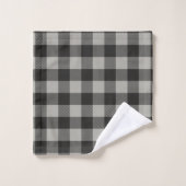 Rustig grijze Buffalo Plaid Bad Handdoek (Wasdoekje)
