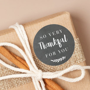 Rustig grijze herfst Thanksgiving-cadeau Ronde Sticker