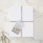 Rustig groen aquarellandschap cadeaulabel (Met Touw)