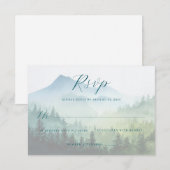Rustig groen berglandschap RSVP kaartje (Voorkant / Achterkant)