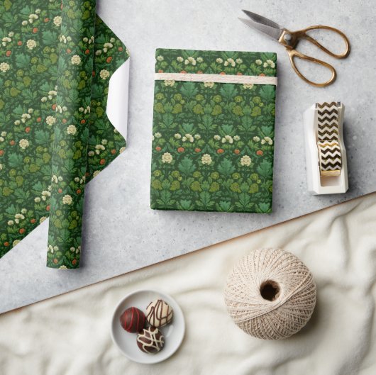 Rustig groen bloem botanisch cadeaupapier (Crafts)