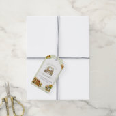 Rustig groen Gingham Ze is net van de markt Cadeaulabel (Met Touw)