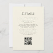 Rustig Groen Gouden Boslandschap QR Code Bruiloft Kaart (Achterkant)