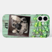 Rustig groen hout aangepaste vierkante foto puppy Case-Mate iPhone case (Achterkant (horizontaal))