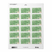 Rustig groene herfstpompoen trouwadres etiket (Full Sheet)