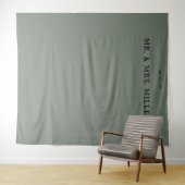 Rustig Groene Minimalistische Typografische Wandkleed (In Situ (horizontaal))