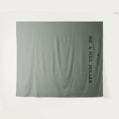 Rustig Groene Minimalistische Typografische Wandkleed (Voorkant (horizontaal))