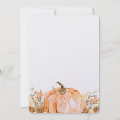 RUSTIG! Herfst Baby shower Invitation - Details to Kaart (Achterkant)