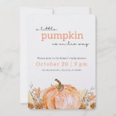 RUSTIG! Herfst Baby shower Invitation - Details to Kaart (Voorkant)