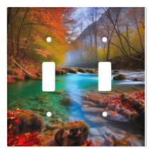 Rustig herfst rivierlandschap