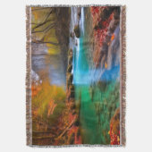 Rustig herfst rivierlandschap deken (Voorkant Verticaal)