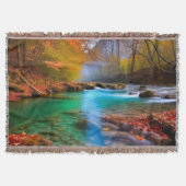 Rustig herfst rivierlandschap deken (Voorkant)