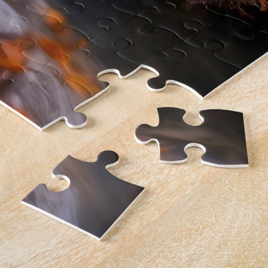 Rustig herfst rivierlandschap legpuzzel (Zijkant)