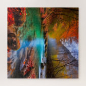 Rustig herfst rivierlandschap legpuzzel (Horizontaal)