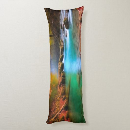 Rustig herfst rivierlandschap lichaamskussen (Achterkant (Verticaal))