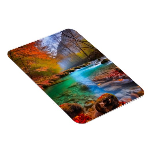 Rustig herfst rivierlandschap magneet (Rechterzijde)