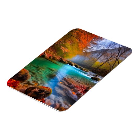 Rustig herfst rivierlandschap magneet (Linkerzijde)
