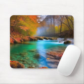 Rustig herfst rivierlandschap muismat (Met muis)