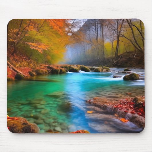 Rustig herfst rivierlandschap muismat (Voorkant)