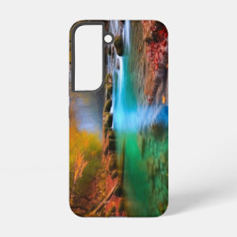 Rustig herfst rivierlandschap samsung galaxy hoesje