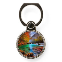 Rustig herfst rivierlandschap