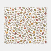 Rustig Herfstblad Paddenstoel Bos Patroon Fleece Deken (Voorkant (Horizontaal))