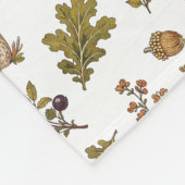 Rustig Herfstblad Paddenstoel Bos Patroon Fleece Deken (Hoek)