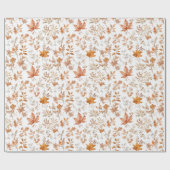 Rustig herfstcadeaupapier met herfstbladeren cadeaupapier (Vlak)