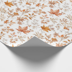Rustig herfstcadeaupapier met herfstbladeren cadeaupapier