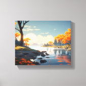 Rustig herfstlandschap canvas afdruk (Voorkant)