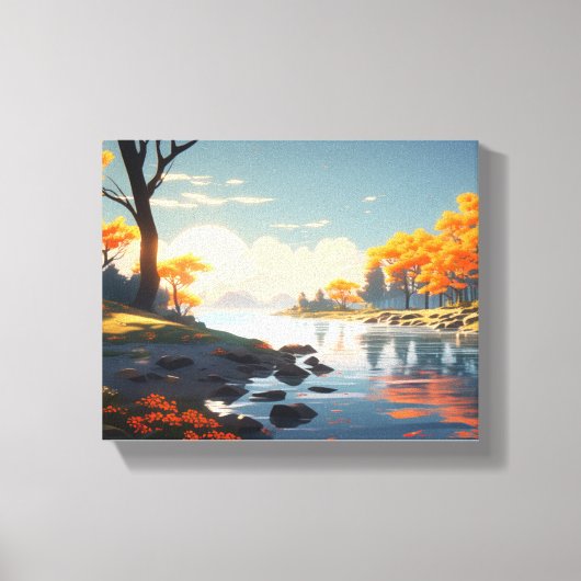 Rustig herfstlandschap canvas afdruk (Voorkant)