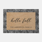 Rustig Herfstloof Hallo Herfst Familienaam Deurmat (Voorkant)