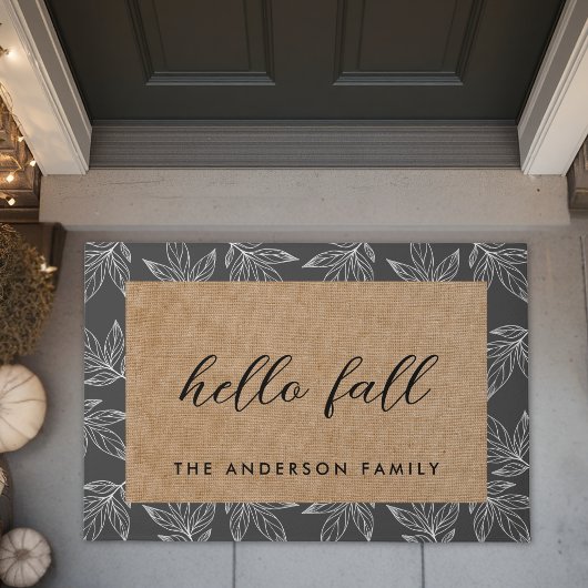 Rustig Herfstloof Hallo Herfst Familienaam Deurmat