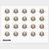 Rustig herten Prettig kerstfeest op Maat Ronde Sticker (Vel)