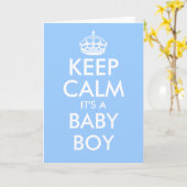 Rustig, het is een baby jongen wenskaart. kaart (Gele Bloem)