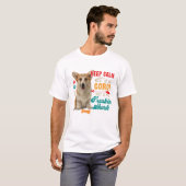 Rustig, het is een corgi, niet grappig t-shirt (Voorkant volledig)