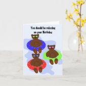 Rustig, het is jouw verjaardag kaart (Gele Bloem)