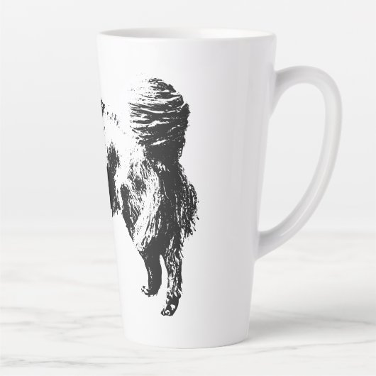 Rustig horloge in het licht van oktober latte mok (Rechts)