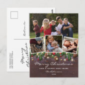 Rustig hout 4 foto Kerstvakantie Briefkaart (Voorkant / Achterkant)