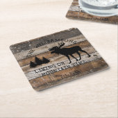 Rustig hout in nood, levend op bergtijd kartonnen onderzetters (Schuin)