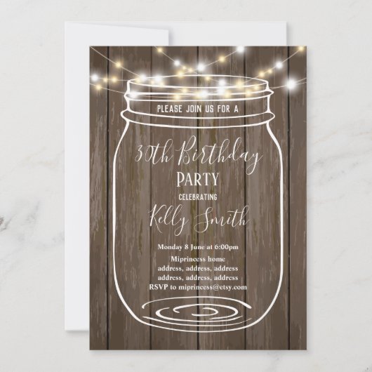 rustig hout , jar , verjaardagsfeest kaart (Voorkant)