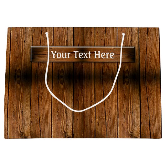 Rustig hout voor alle doeleinden groot cadeauzakje (Voorkant)