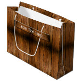 Rustig hout voor alle doeleinden groot cadeauzakje (Voorkant Gekanteld)