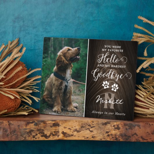 Rustig huisdier-herinneringsbord fotoplaat (Zijkant)