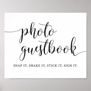 Rustig Huwelijk Instant Foto Guestbook Bord Poster