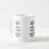 Rustig, ik ben architect, drie afbeelding koffie m koffiemok (Voorkant links)