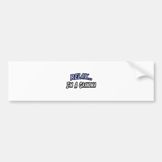 Rustig, ik ben oma bumpersticker (Voorkant)