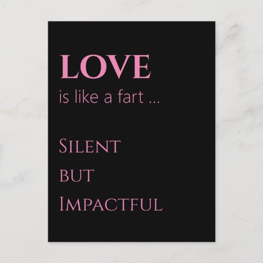 Rustig impactvolle liefde humoristische Valentijns Briefkaart (Voorkant)