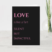 Rustig impactvolle liefde humoristische Valentijns Kaart (Voorkant)