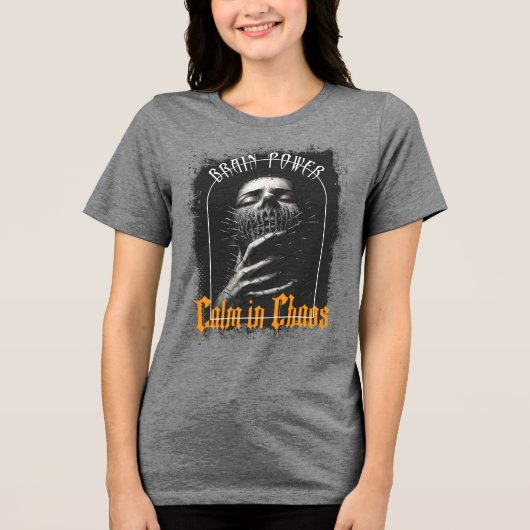 Rustig in chaos Tri-Blend shirt (Voorkant)